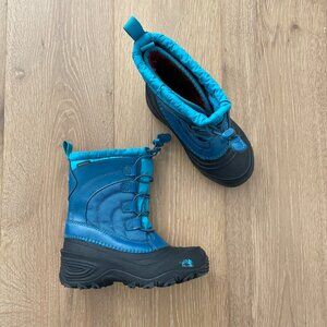 North Face Boots Kids Alpenglow IV Turquoise Blue Black Teal Waterproof Snow